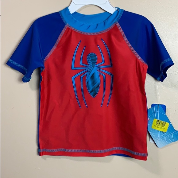 Marvel Spider-Man Blue & Red Raglan Rashguard Set - Picture 5 of 9